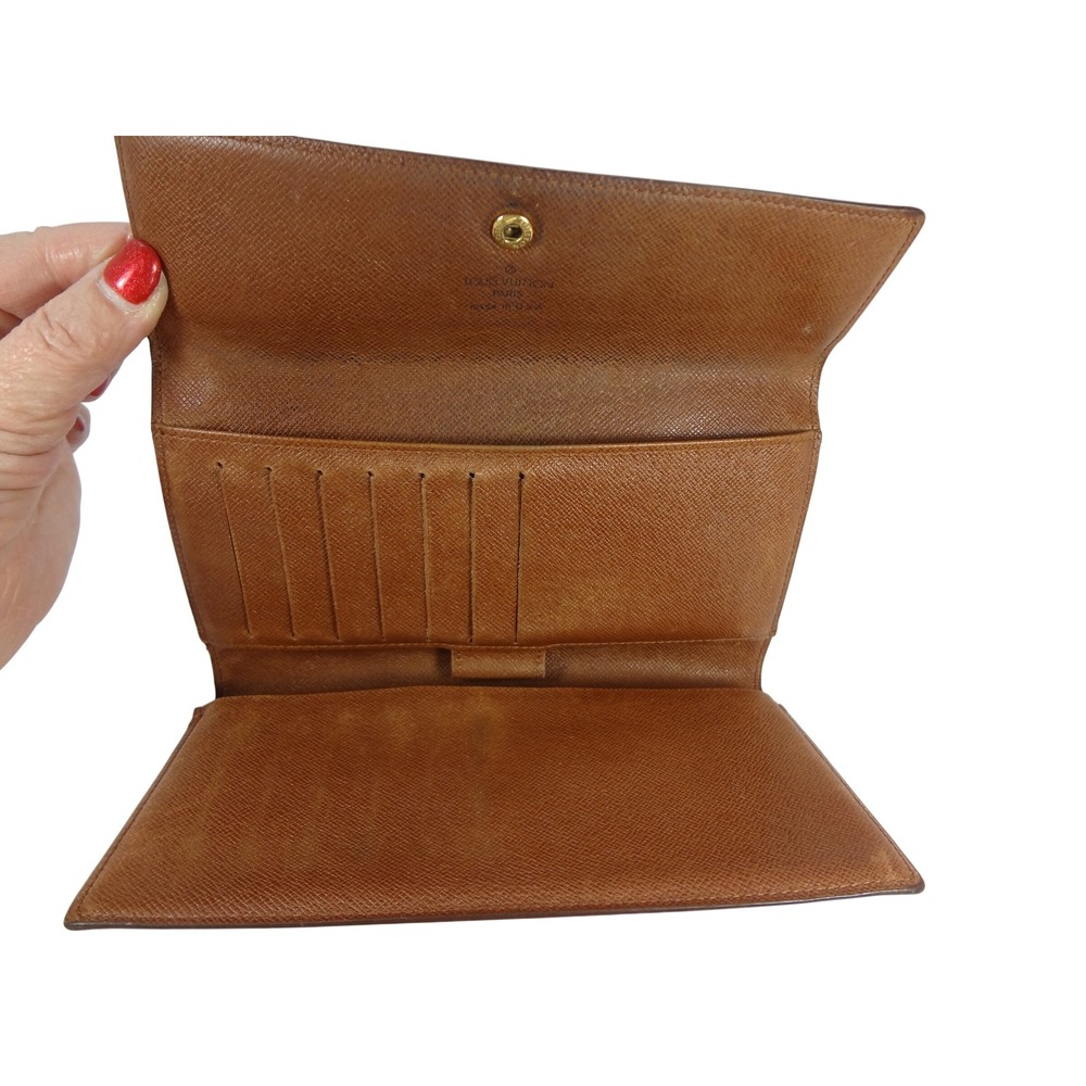 Rare Louis Vuitton Monogram Malletier Canvas‎ and Leather Long Bifold Wallet - Picture 7 of 13